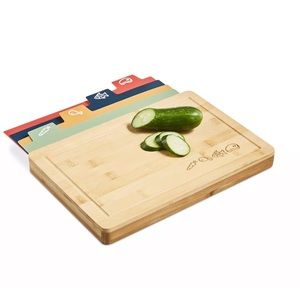Art & Cook 5-Pc. Bamboo Board & Cutting Mat Set for Meat/Vegetables/Chicken/Fish